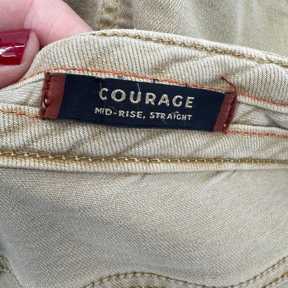 34 Heritage Jeans Mens 34 (35x29 ACTUAL) Courage Mid Rise Light Tan Denim HEMMED - Picture 4 of 12